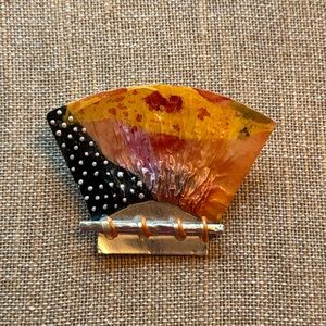 Signed brooch pin 3d artwork